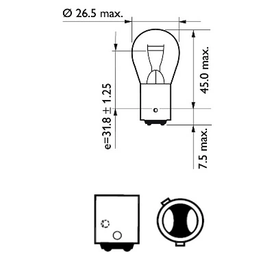 PHILIPS 12495CP Автолампа 21/5W
