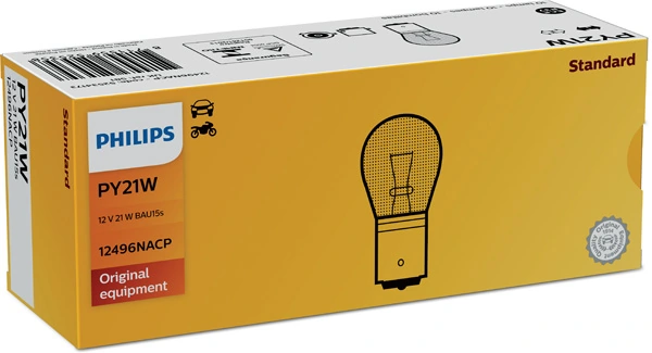 Автолампы Philips 12496NACP Vision PY21W BAU15s 21 W оранжевая