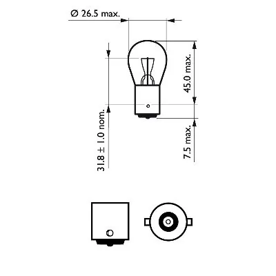 PHILIPS 12498B2 Автолампа 21W