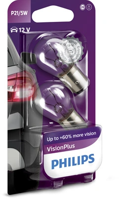 Автолампы Philips 12499VPB2 VisionPlus P21/5W BAY15d 5 W 21 W прозрачная Автолампы Philips 12499VPB2 VisionPlus P21/5W BAY15d 5 W 21 W прозрачная