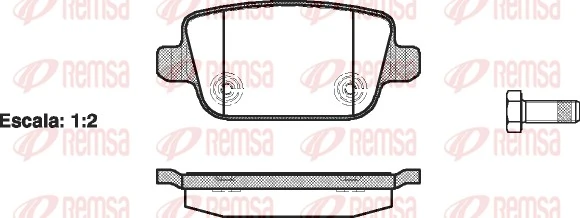 REMSA 125600 Гальмівні колодки дискові зад. Ford Galaxy, Mondeo 07- REMSA 125600 Гальмівні колодки дискові зад. Ford Galaxy, Mondeo 07-