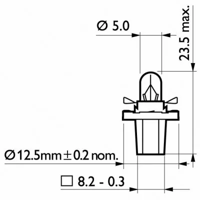Автолампы Philips 12604CP Vision BAX B8,5d 2 W прозрачная
