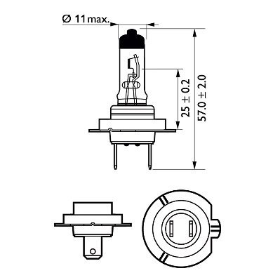 Автолампы Philips 12972RGTB1 Racing Vision GT200 H7 PX26d 55 W прозрачно-голубая