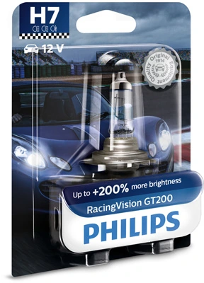 Автолампы Philips 12972RGTB1 Racing Vision GT200 H7 PX26d 55 W прозрачно-голубая
