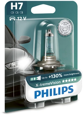 Автолампы Philips 12972XVB1 X-tremeVision H7 PX26d 55 W прозрачно-голубая Автолампы Philips 12972XVB1 X-tremeVision H7 PX26d 55 W прозрачно-голубая