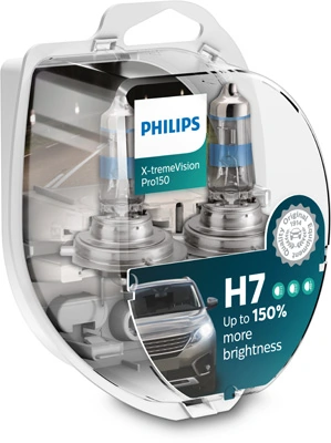 Автолампы Philips 12972XVPS2 X-tremeVision Pro150 H7 PX26d 55 W прозрачно-голубая