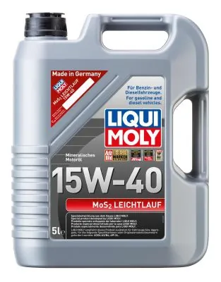 Минеральное моторное масло - MoS2 Leichtlauf SAE 15W-40 5 л.
