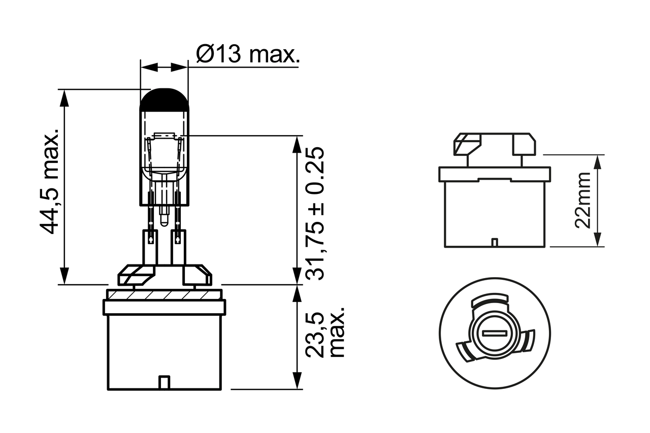 Автолампы Bosch 1987302024 Pure Light H27W/1 PG13 27 W Автолампы Bosch 1987302024 Pure Light H27W/1 PG13 27 W
