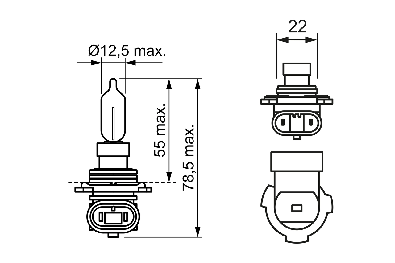 Автолампы Bosch 1987302026 Pure Light HIR2 55 W