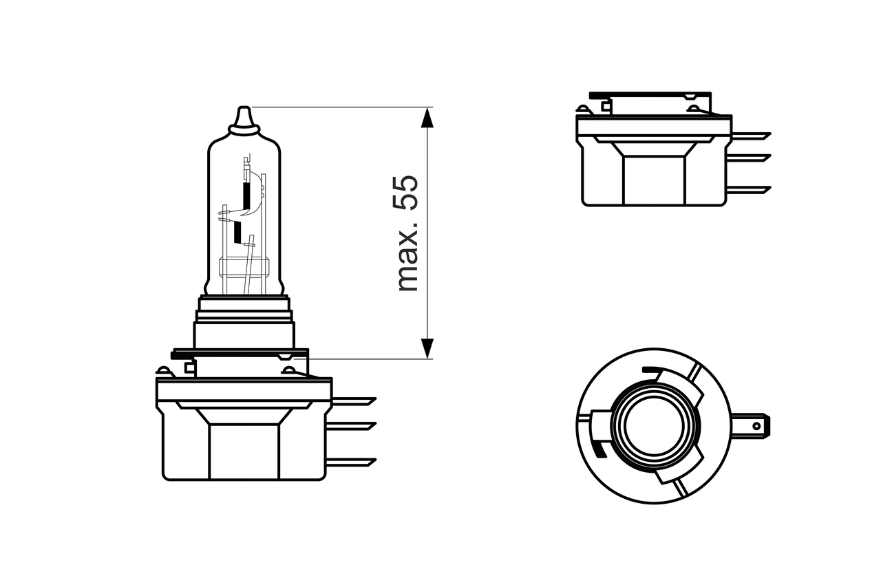 Автолампы Bosch 1987302088 Pure Light H15 PGJ23T-1 15 W 55 W прозрачная