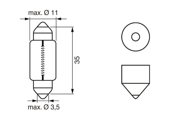 Автолампы Bosch 1987302281 C5W SV8,5-8 5 W