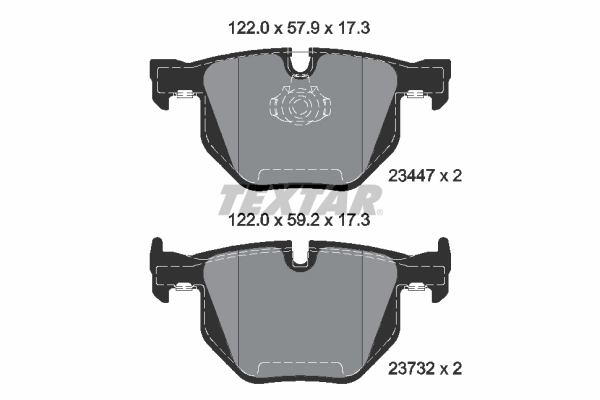 TEXTAR 2344704 Колодки гальмівні дискові задні, BMW X5 (E70, F15), X6 (E71, F16) 07- TEXTAR 2344704 Колодки гальмівні дискові задні, BMW X5 (E70, F15), X6 (E71, F16) 07-