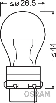 Автолампы Osram 3757AK Original PY27/7W 27 W 7 W оранжевая Автолампы Osram 3757AK Original PY27/7W 27 W 7 W оранжевая