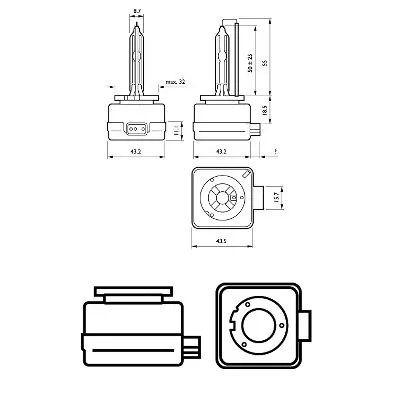Автолампы Philips 42403XV2C1 Xenon X-tremeVision gen2 D3S PK32d-5 35 W прозрачная Автолампы Philips 42403XV2C1 Xenon X-tremeVision gen2 D3S PK32d-5 35 W прозрачная