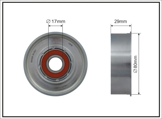 CAFFARO 500174 80x17x29 metal Ролік з натяжником паска генератора Mitsubishi L200 4D56 07- CAFFARO 500174 80x17x29 metal Ролік з натяжником паска генератора Mitsubishi L200 4D56 07-