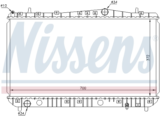 NISSENS 61633 Радіатор охолоджування