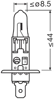Автолампы Osram 64150NBSHCB Night Breaker Silver H1 P14,5s 55 W прозрачная