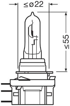 OSRAM 64176 Лампа H15 12V 15/55W PGJ23t-1