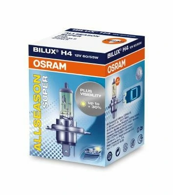 Автолампы Osram 64193ALS AllSeason Super H4 P43t 55 W 60 W желтая Автолампы Osram 64193ALS AllSeason Super H4 P43t 55 W 60 W желтая