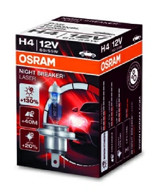Автолампы Osram 64193NBL Night Breaker Laser H4 P43t 55 W 60 W прозрачно-голубая
