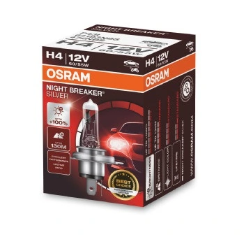 Автолампы Osram 64193NBS Night Breaker Silver H4 P43t 55 W 60 W прозрачная