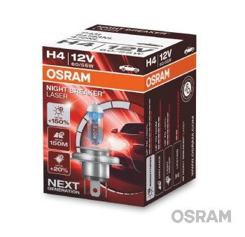 Автолампы Osram 64193NL Night Breaker Laser H4 P43t 55 W 60 W прозрачно-голубая