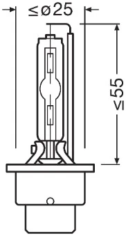 Автолампы Osram 66240XNB Xenarc Night Breaker Unlimited D2S P32d-2 35 W прозрачная