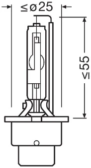 Автолампы Osram 66450 Xenarc Original D4R P32d-6 35 W прозрачная