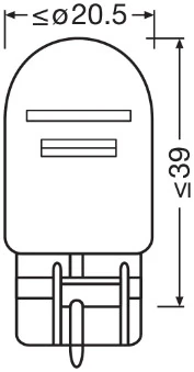 Автолампы Osram 7515 Original Line W21/5W W3x16q 5 W 21 W прозрачная