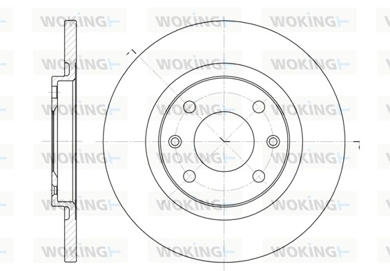 WOKING D653600 Диск торм. передний, 1.4i 96-