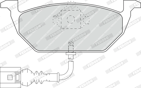 FERODO FDB1398 Колодки передние (дисковые), с датчиком 03-