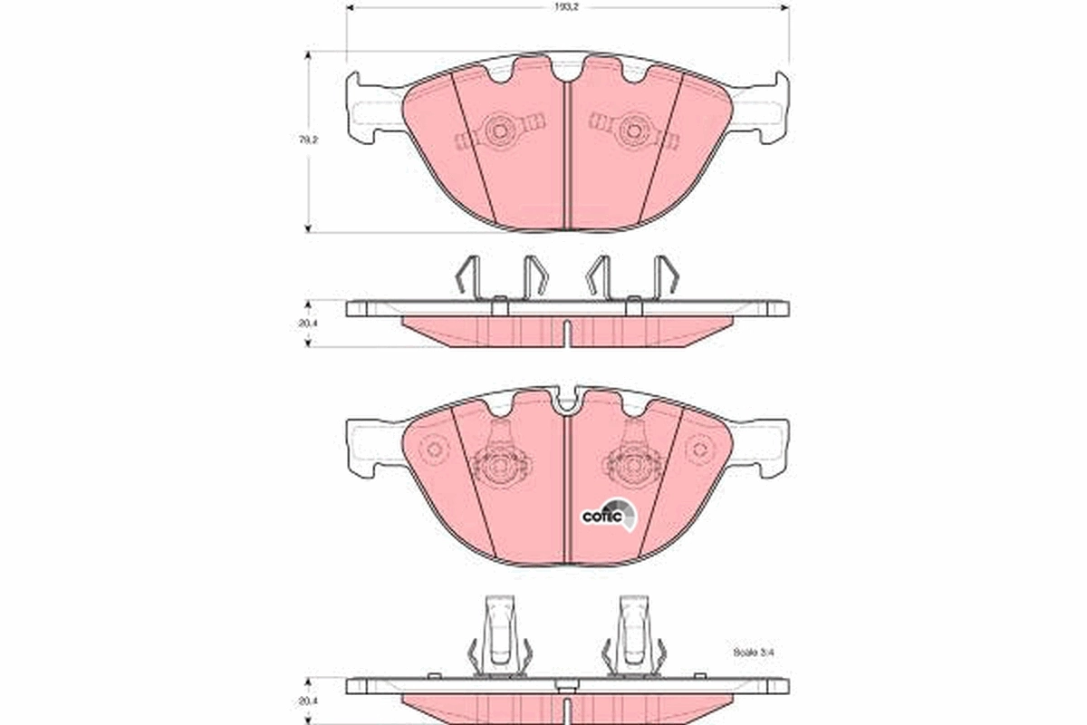 TRW GDB1558 Колодки тормозные дисковые передние, BMW 5 (E60), 6 (E63), 7 (E65), 3.0D-6.0, 03-10