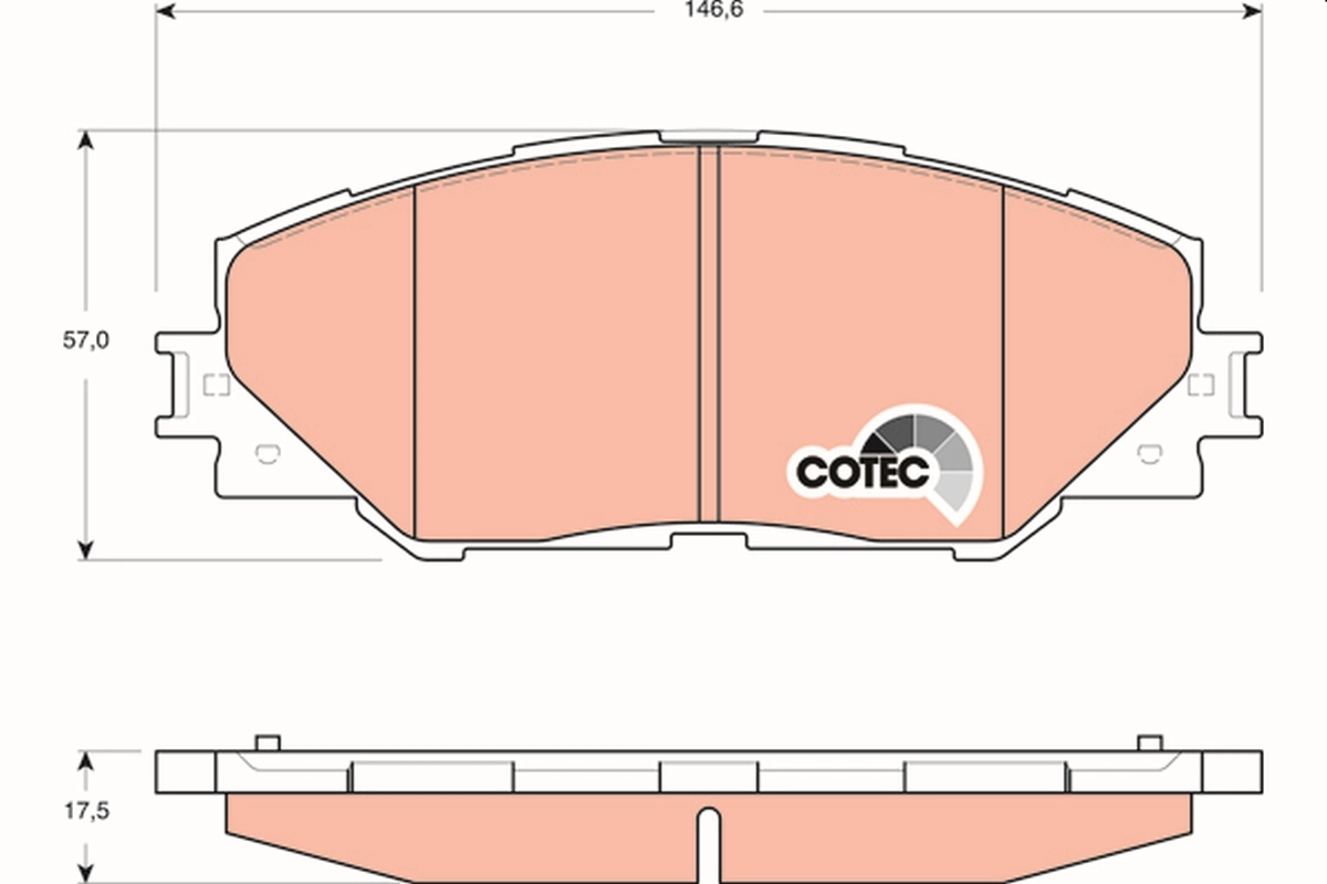 TRW GDB3424 Колодки тормозные дисковые передние, TOYOTA Auris/Rav 4 III/IV, 07-