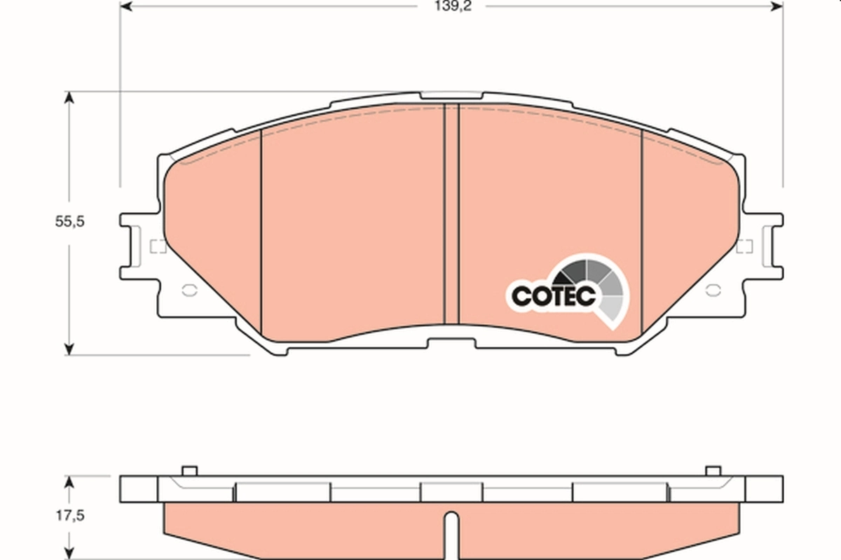 TRW GDB3425 Колодки тормозные дисковые передние, TOYOTA Auris/Corolla/Rav 4 III, 07- TRW GDB3425 Колодки тормозные дисковые передние, TOYOTA Auris/Corolla/Rav 4 III, 07-