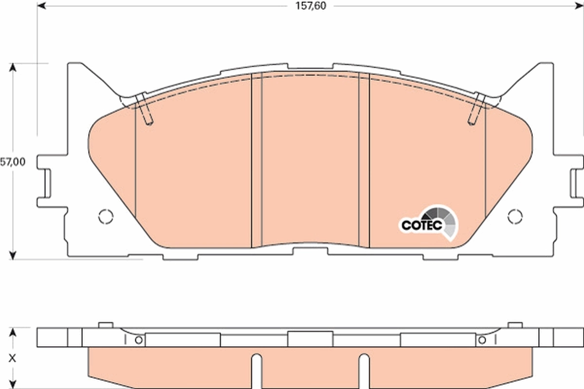 TRW GDB3429 Гальмівні колодки дискові Toyota Camry V40 F