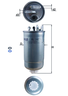Фильтр топливный KNECHT, MAHLE KL147D