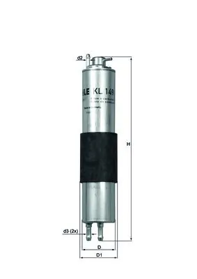 Фильтр топливный KNECHT, MAHLE KL149 Фильтр топливный KNECHT, MAHLE KL149