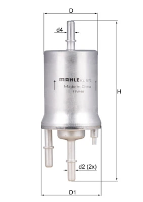Фильтр топливный KNECHT, MAHLE KL572 Фильтр топливный KNECHT, MAHLE KL572