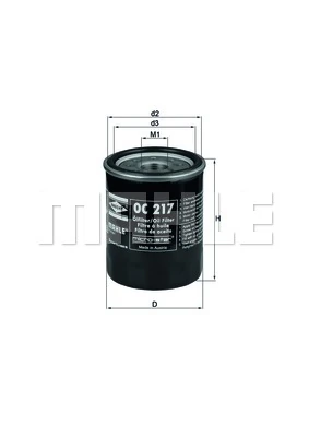 Масляный фильтр KNECHT, MAHLE OC217 Масляный фильтр KNECHT, MAHLE OC217
