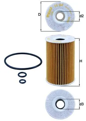 Масляный фильтр KNECHT, MAHLE OX388D Масляный фильтр KNECHT, MAHLE OX388D