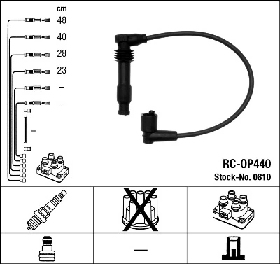 NGK RCOP440 Комплект кабелів високовольтних