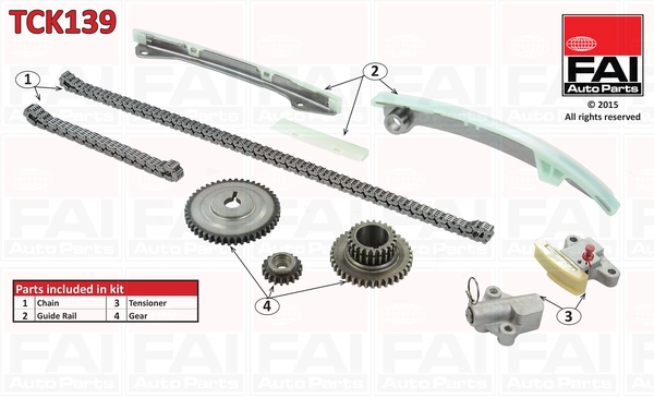 Комплект цели привода распредвала FAI, FAI AutoParts TCK139