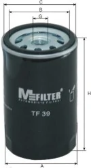 MFILTER TF39 Фільтр масляний AUDI, VW (вир-во M-Filter)