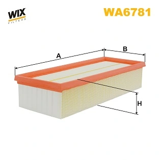 WIX FILTERS WA6781 Фильтр воздушный, (квадратный) 1.9/2.0TDI