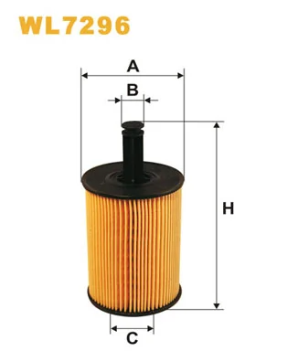WIX FILTERS WL7296 Фильтр масляный, 1.9-2.5TDI /Caddy III