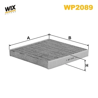 WIX FILTERS WP2089 Фільтр салона вугільний, VW Crafter, Golf VII, Passat, Touran 12-